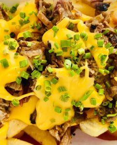 Loaded brisket nachos